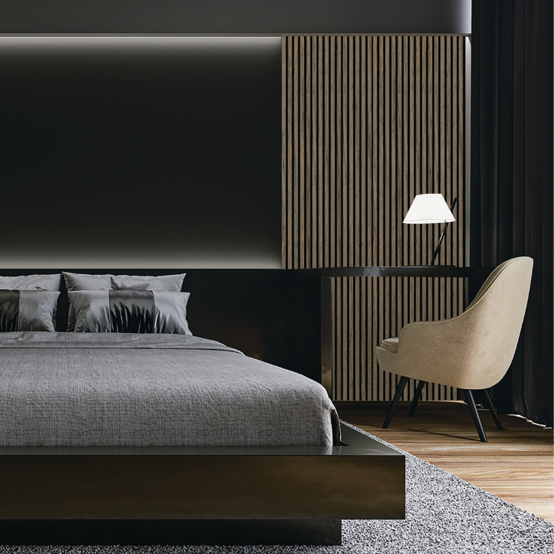 Pure Latten™ Walnoot op zwart vilt