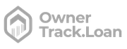 Owner Track.Loan logo: Gray geometric shape with a building graphic and text