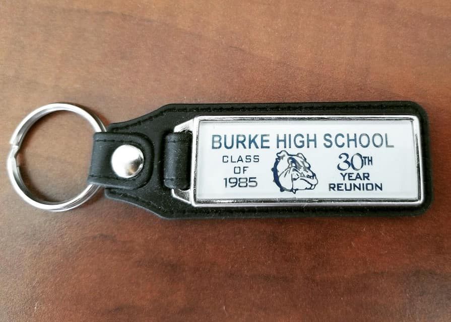 Burke high school class of 1985 30th year reunion keychain