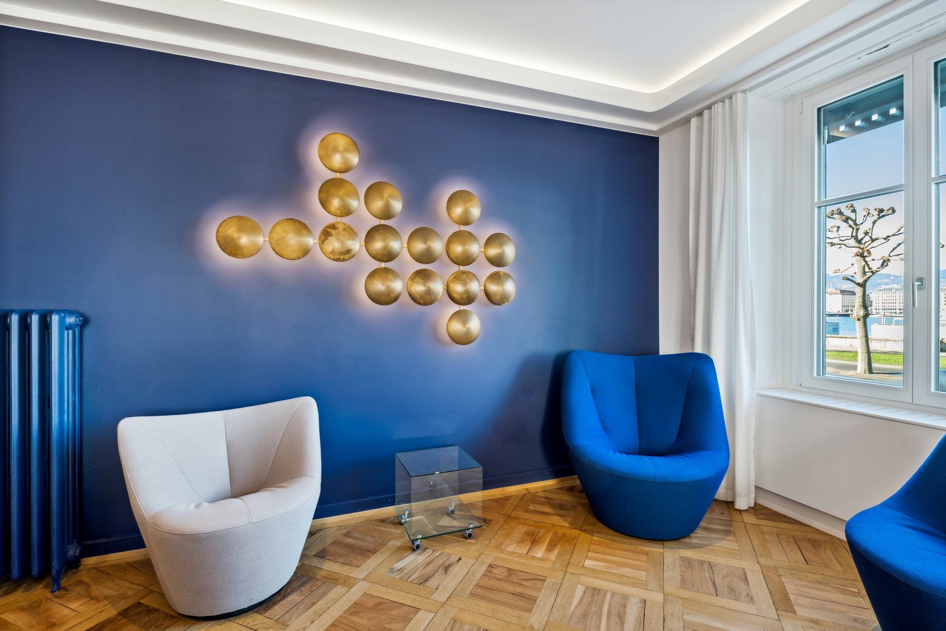 Salle d'attente et décoration murale Geneva Smile Center