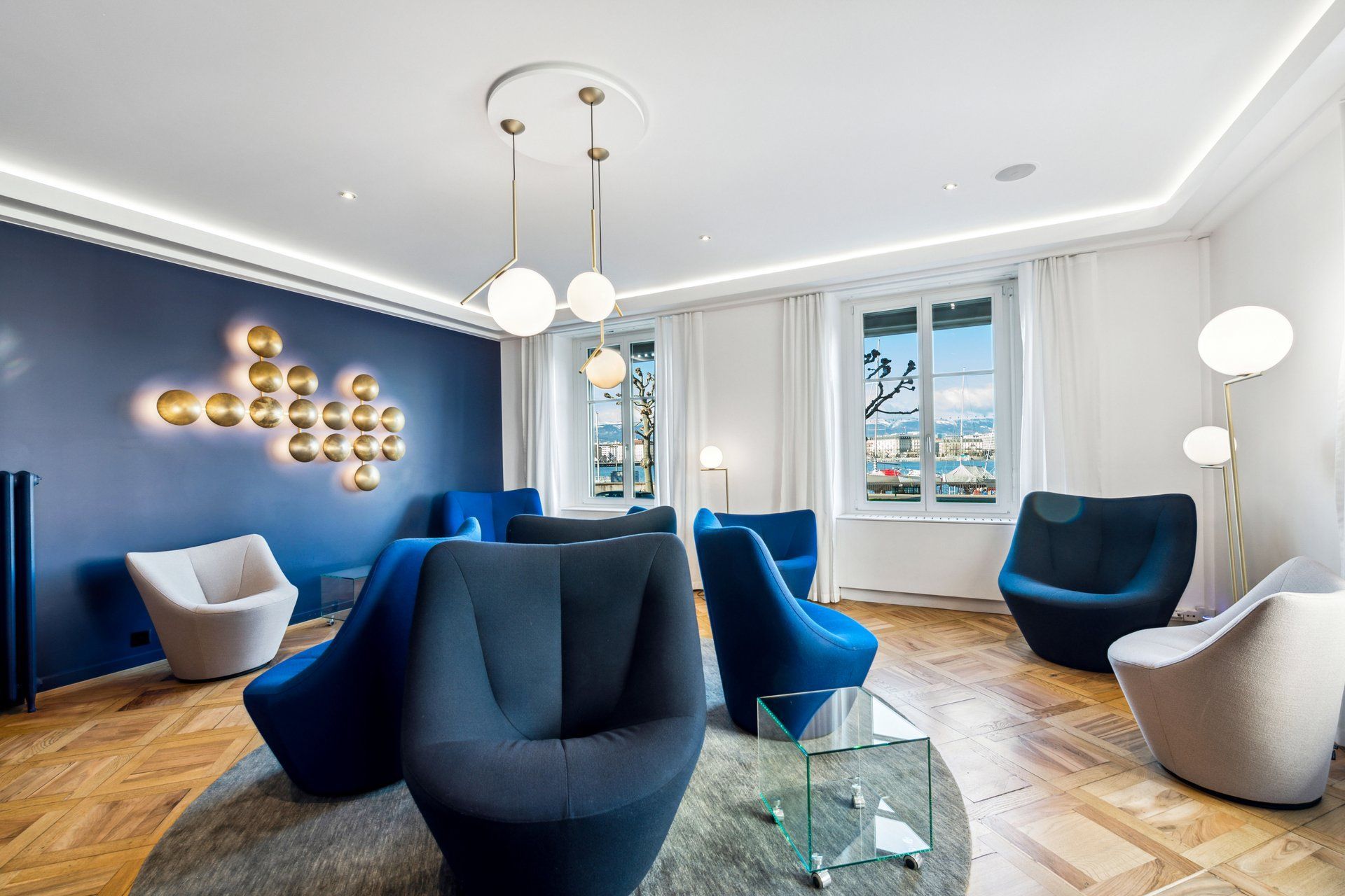 Salle d'attente et décoration Geneva Smile Center