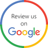A colorful circle with the words `` review us on google '' written inside of it.