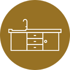 Granite Waterfall Edge Kitchen Islands