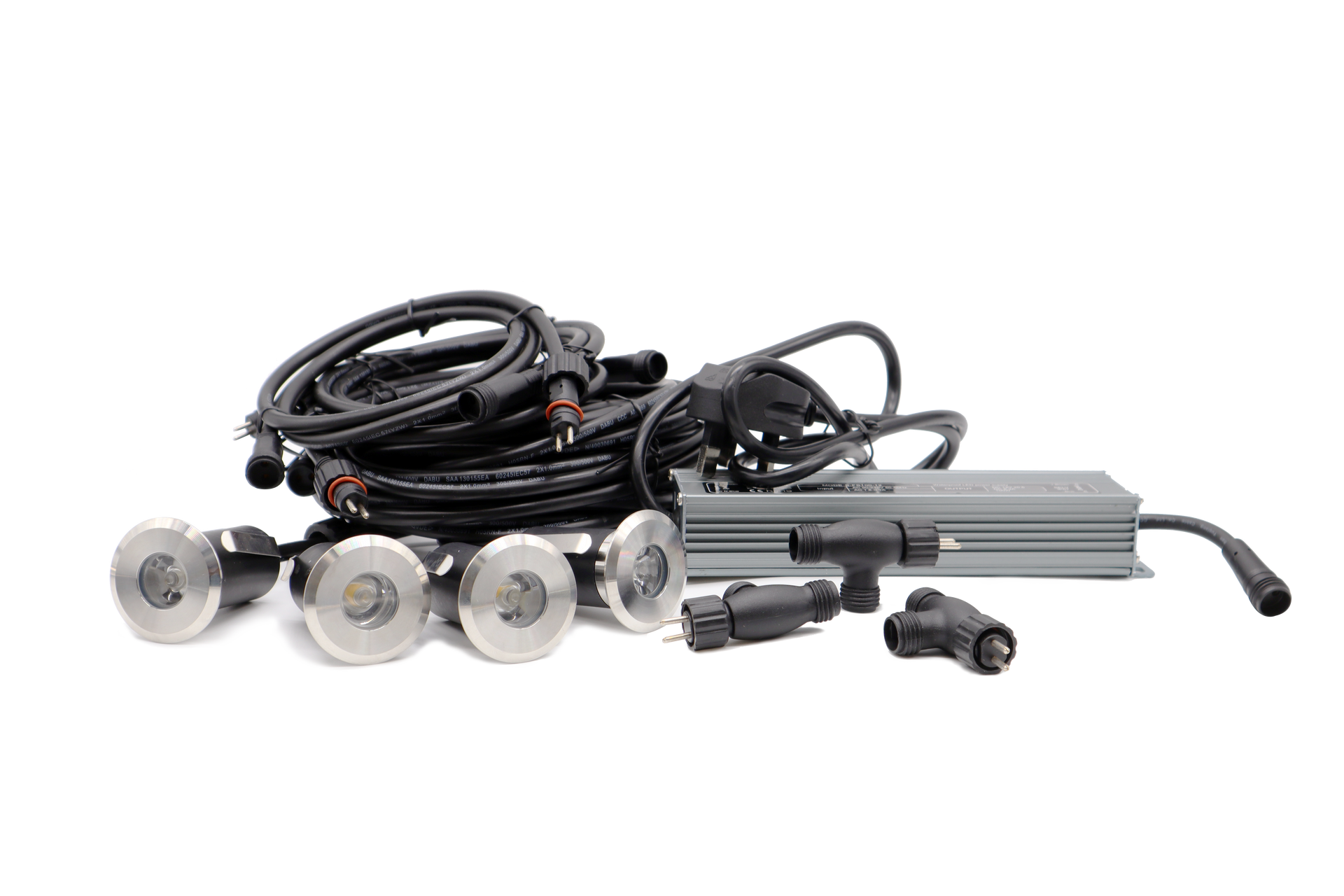 Ellumiere 12V Niedervolt-Gartenbeleuchtungskabel – Plug & Play Verlängerung 2 M, Wasserdicht (IP44)