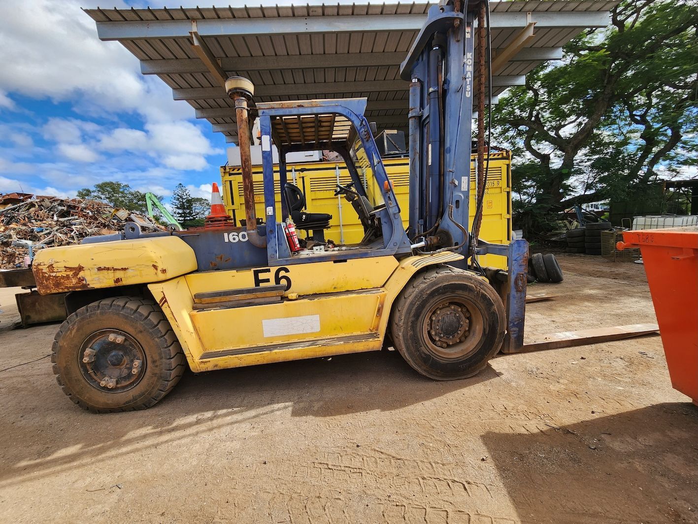 Forklift In The Recycling Centre - Maryborough Recycling in Maryborough, QLD