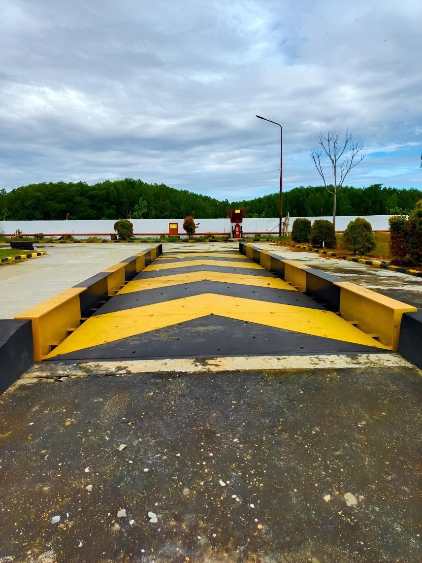 Weighbridge in Stripe Color — Maryborough Recycling in Gayndah, QLD