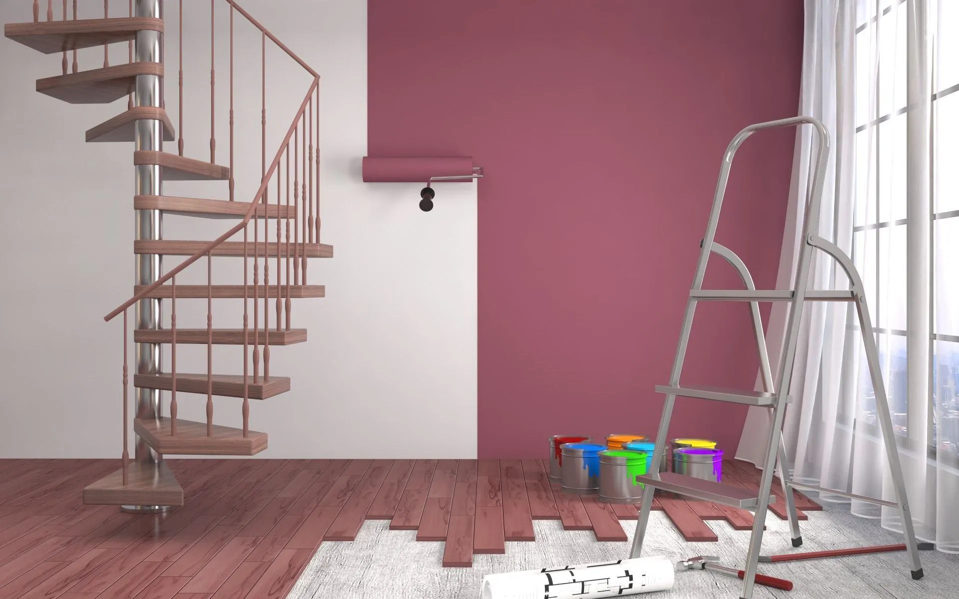 room being painted