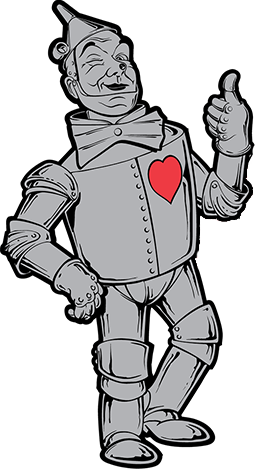 Tin man mascot of Carlson's Heating & Air Conditioning