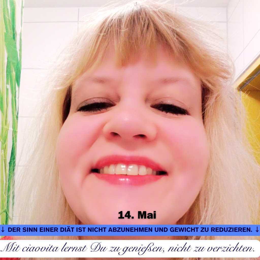 14. Mai
Der Sinn einer Diät ist nicht abzunehmen und Gewicht zu reduzieren.
Mit ciaovita lernst Du zu genießen, nicht zu verzichten.
