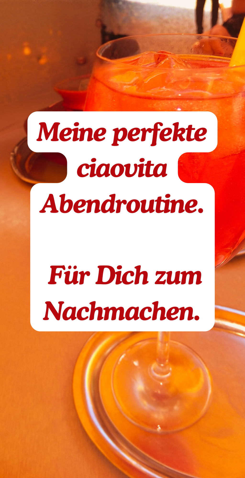 Tagesstruktur + Routine = La Dolce Vita
Mit dieser Formel bin ich psychisch gesund geworden und lebe jetzt mein Traumleben.
Hauptberuflich schreiben für Dich und Großstadtbaden wie Carrie Bradshaw.
