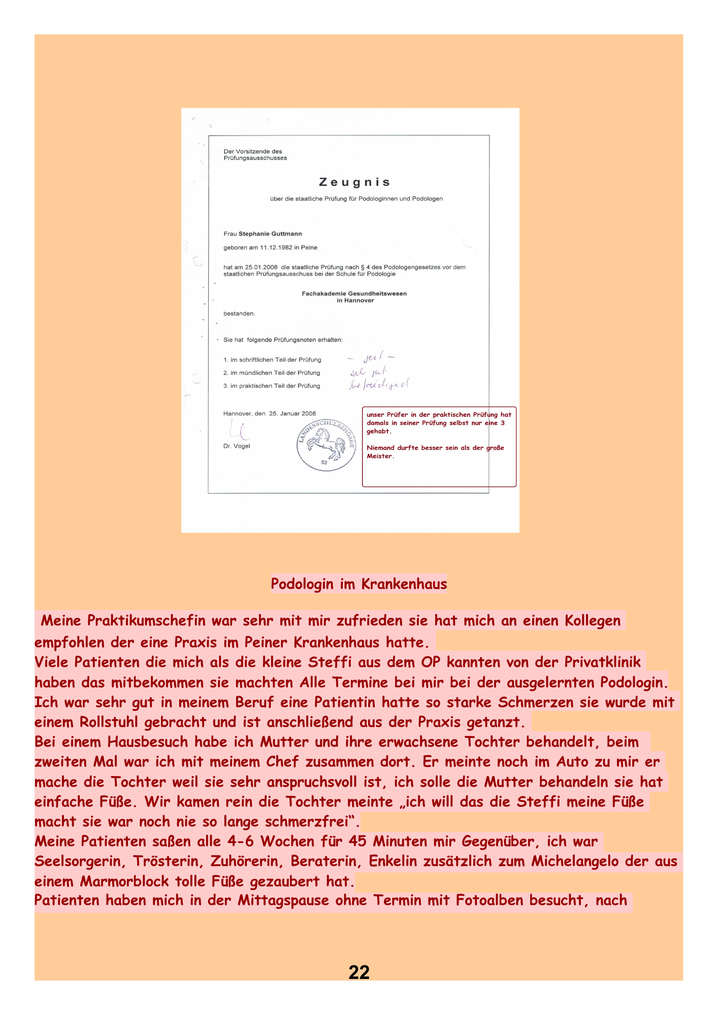 Arbeit im Krankenhaus.