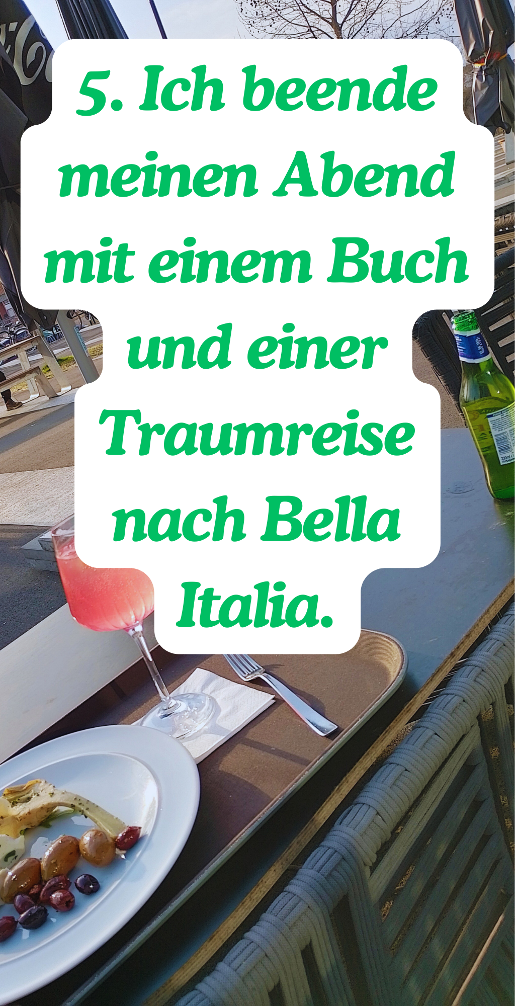 Ich nehme mir für meinen ciaovita Abend Zeit.
Mein Feierabend, meine Metime.
