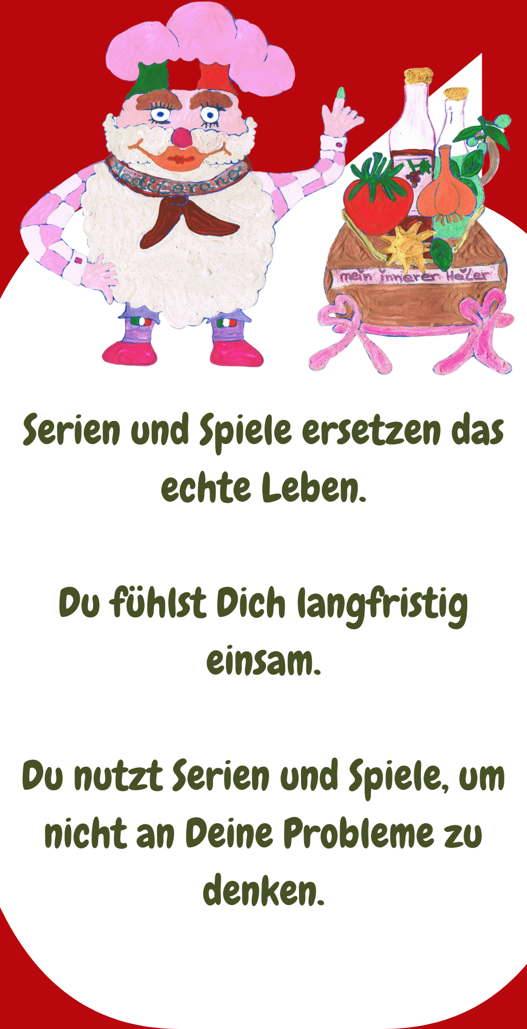 Warum machen Streamingdienste, jeden Abend Serien gucken, vor der Konsole sitzen, seelisch krank?