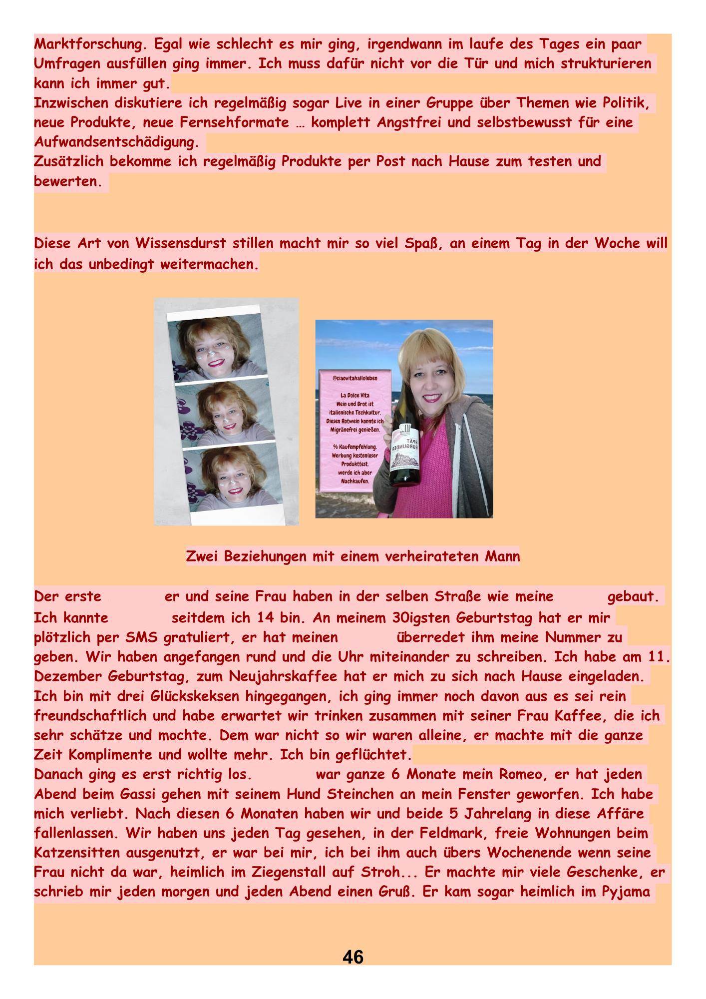 Zwei Beziehungen mit einem verheirateten Mann.