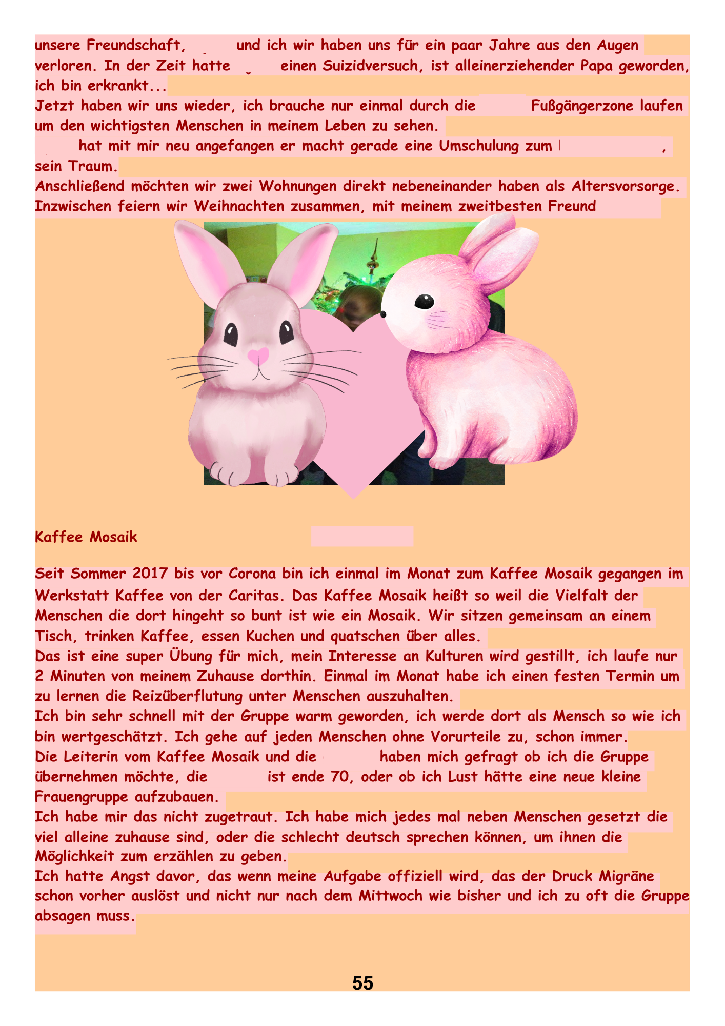 Soziale Kontakte üben.