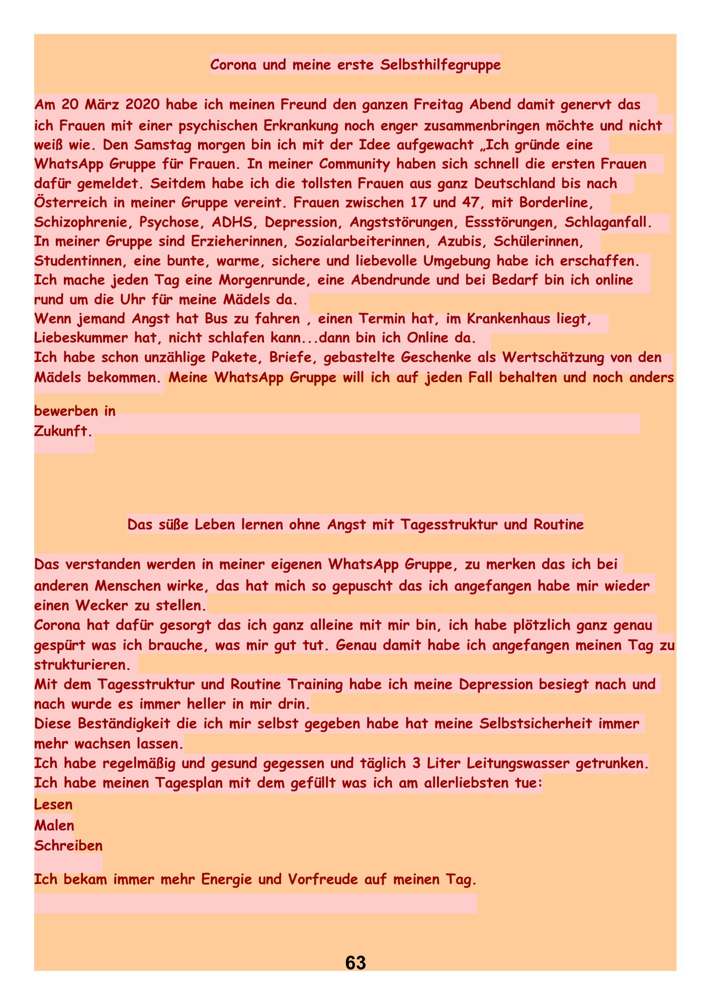 Das süße Leben lernen ohne Angst mit Tagesstruktur und Routine.