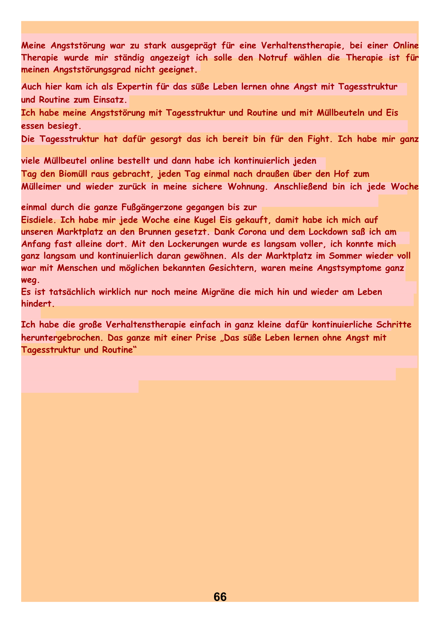 Das süße Leben lernen ohne Angst mit Tagesstruktur und Routine.