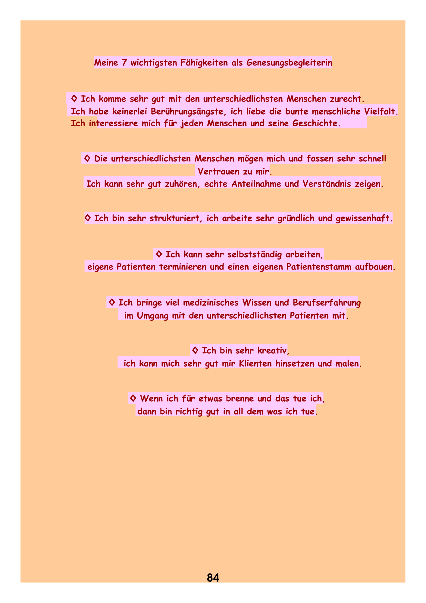 Meine 7 wichtigsten Fähigkeiten als Genesungsbegleiterin.