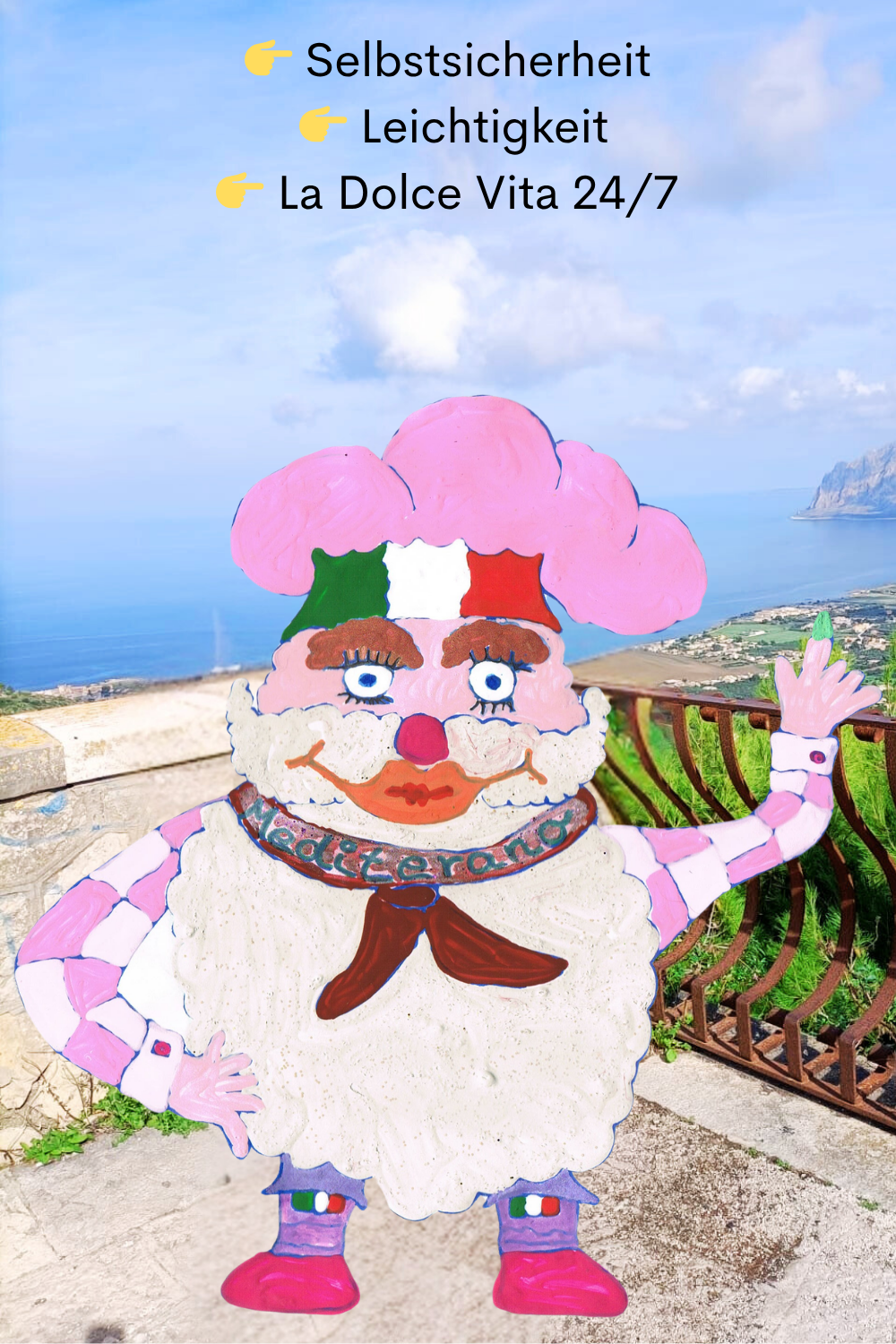  Selbstsicherheit
  Leichtigkeit
 La Dolce Vita 24/7
Dein ciaovita Mediterano.