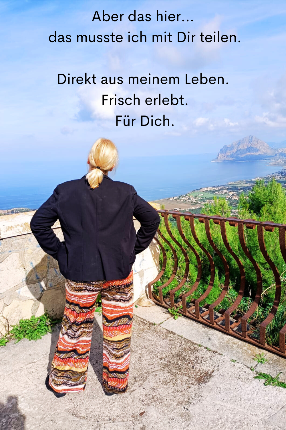 Aber das hier…
das musste ich mit Dir teilen.
Direkt aus meinem Leben.
Frisch erlebt.
Für Dich.
Deine ciaovita Steffi.