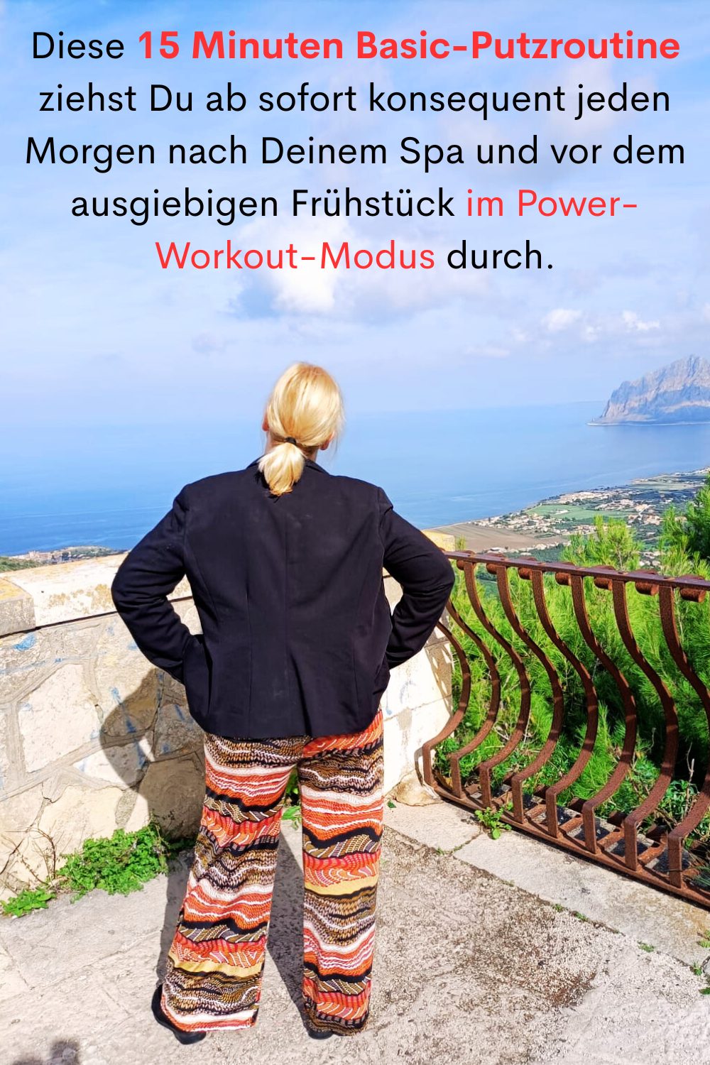 Diese 15 Minuten Basic-Putzroutine ziehst Du ab sofort konsequent jeden Morgen nach Deinem Spa und vor dem ausgiebigen Frühstück im Power-Workout-Modus durch.
Deine ciaovita Steffi.