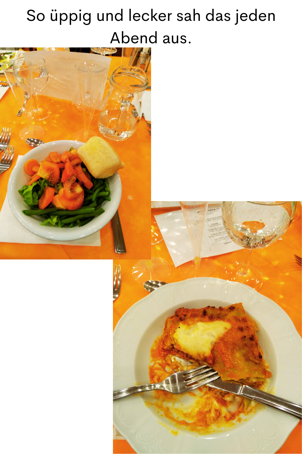 So üppig und lecker sah das jeden Abend aus.