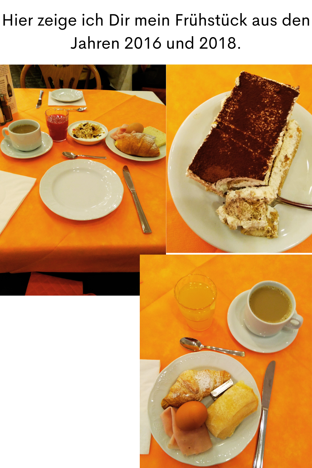 Hier zeige ich Dir mein Frühstück aus den Jahren 2016 und 2018.
