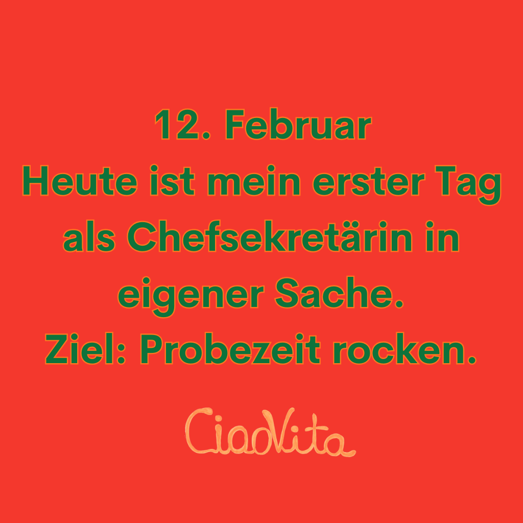Warten, dass jemand Dein Leben organisiert? Vergiss es.
Heute startest Du Deine Probezeit als Chefse