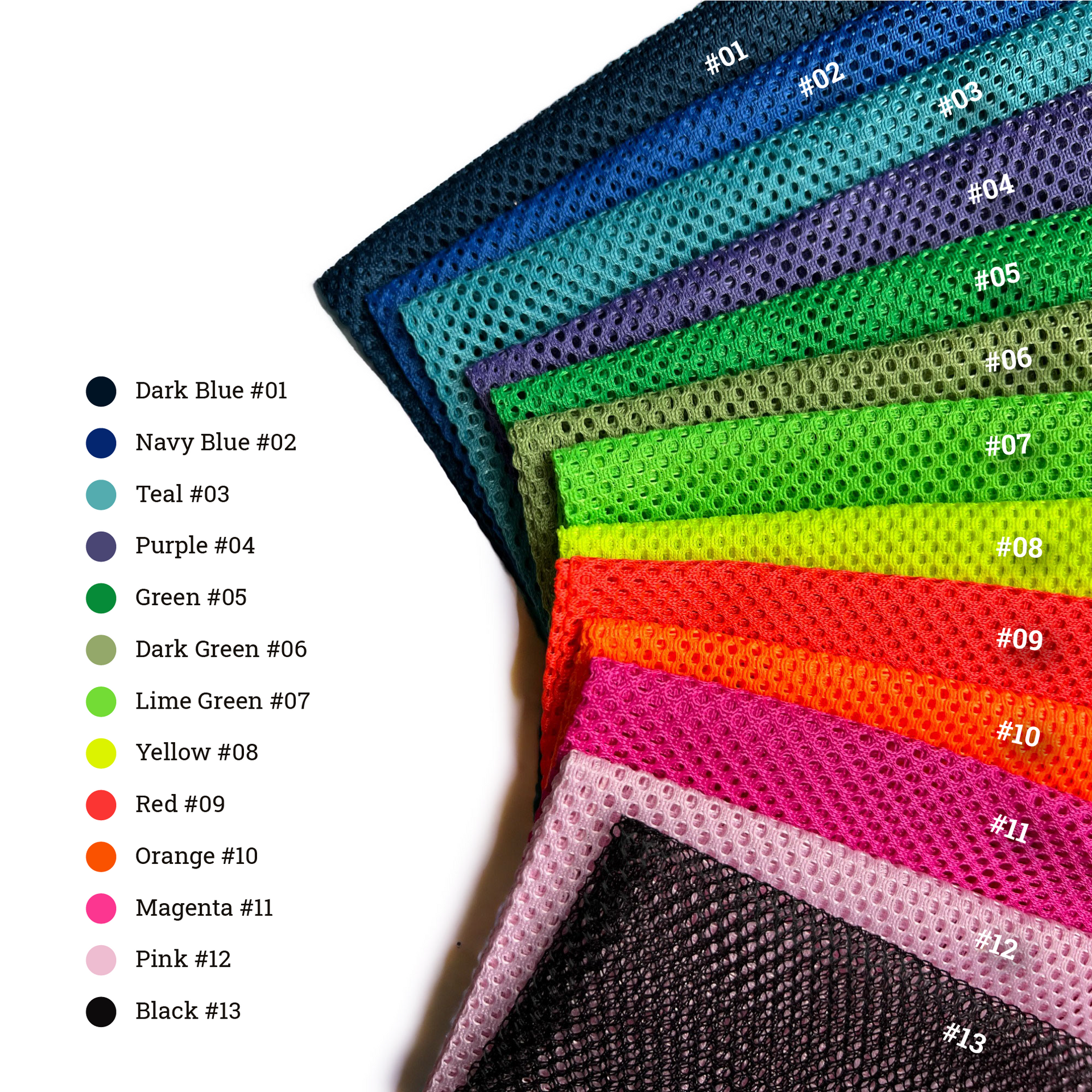 A bunch of different colored fabrics are stacked on top of each other
