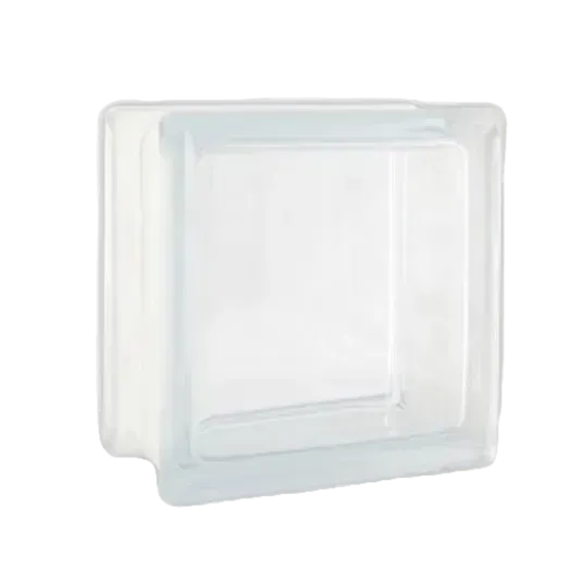 Transparent square plastic storage container with a frosted lid