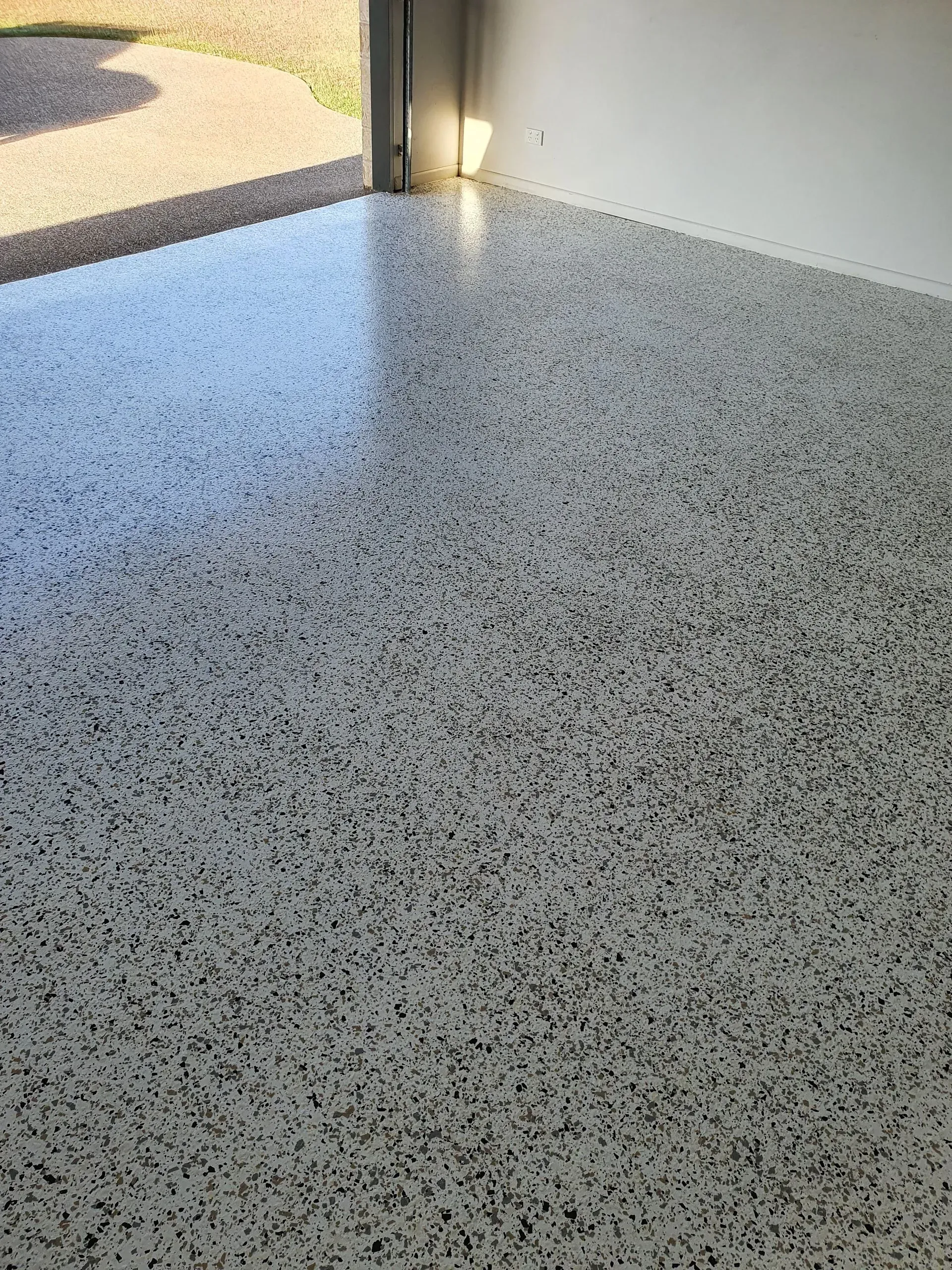 Polished Concrete Floor With a Speckled — Keppel Coatings in Pacific Heights, QLD
