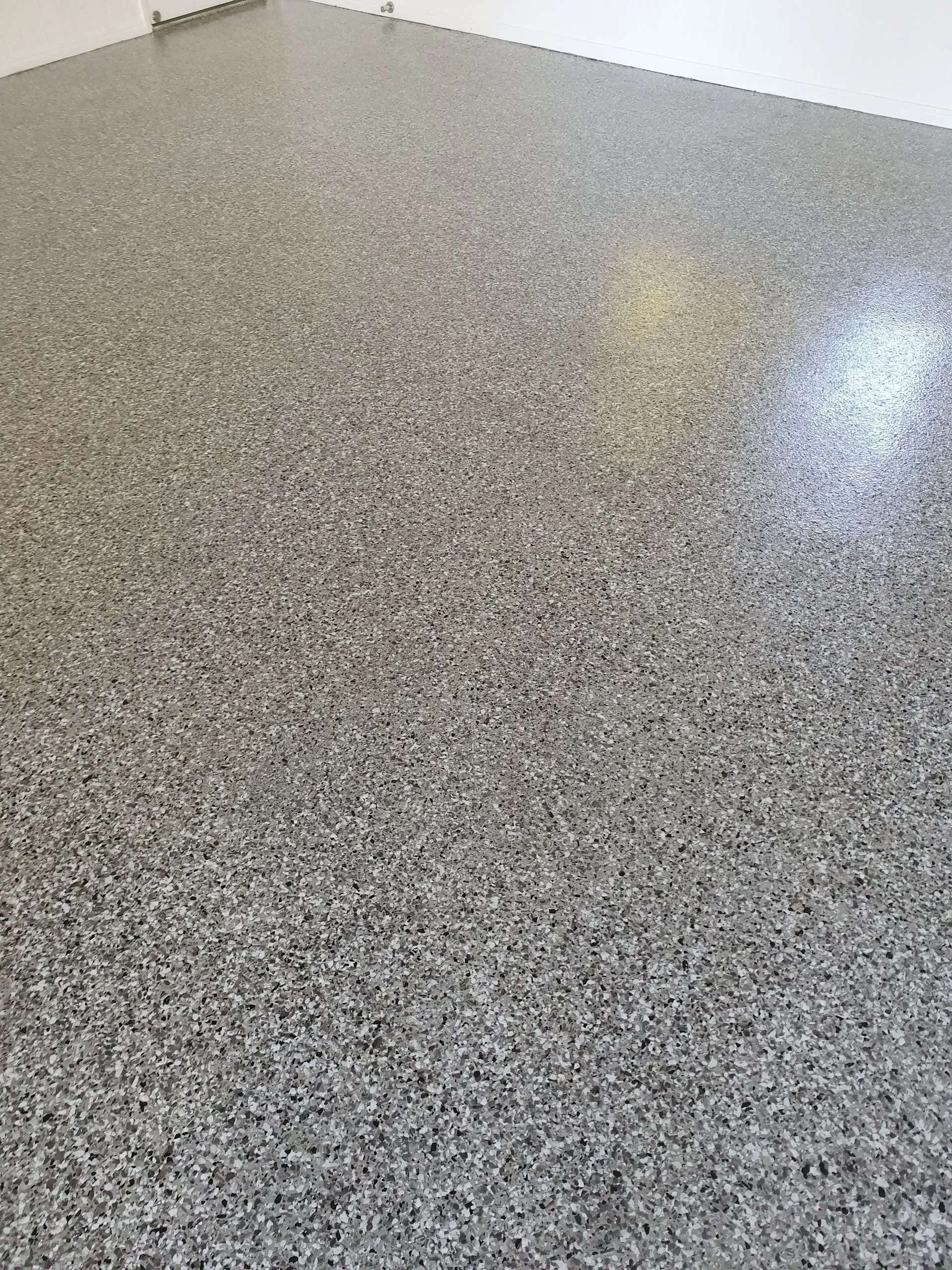 Gray Speckled Epoxy Flooring — Keppel Coatings in Pacific Heights, QLD