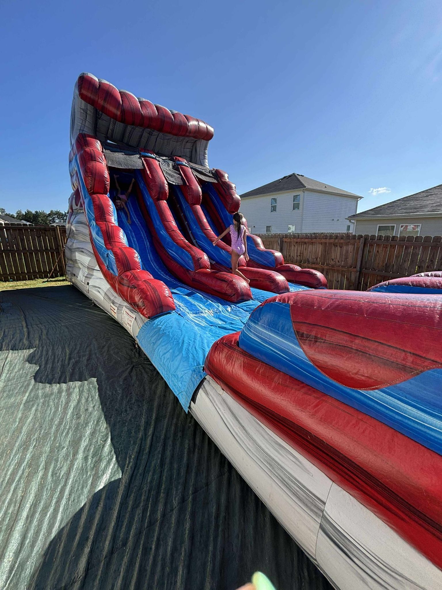 dual lanes waterslide wet or dry