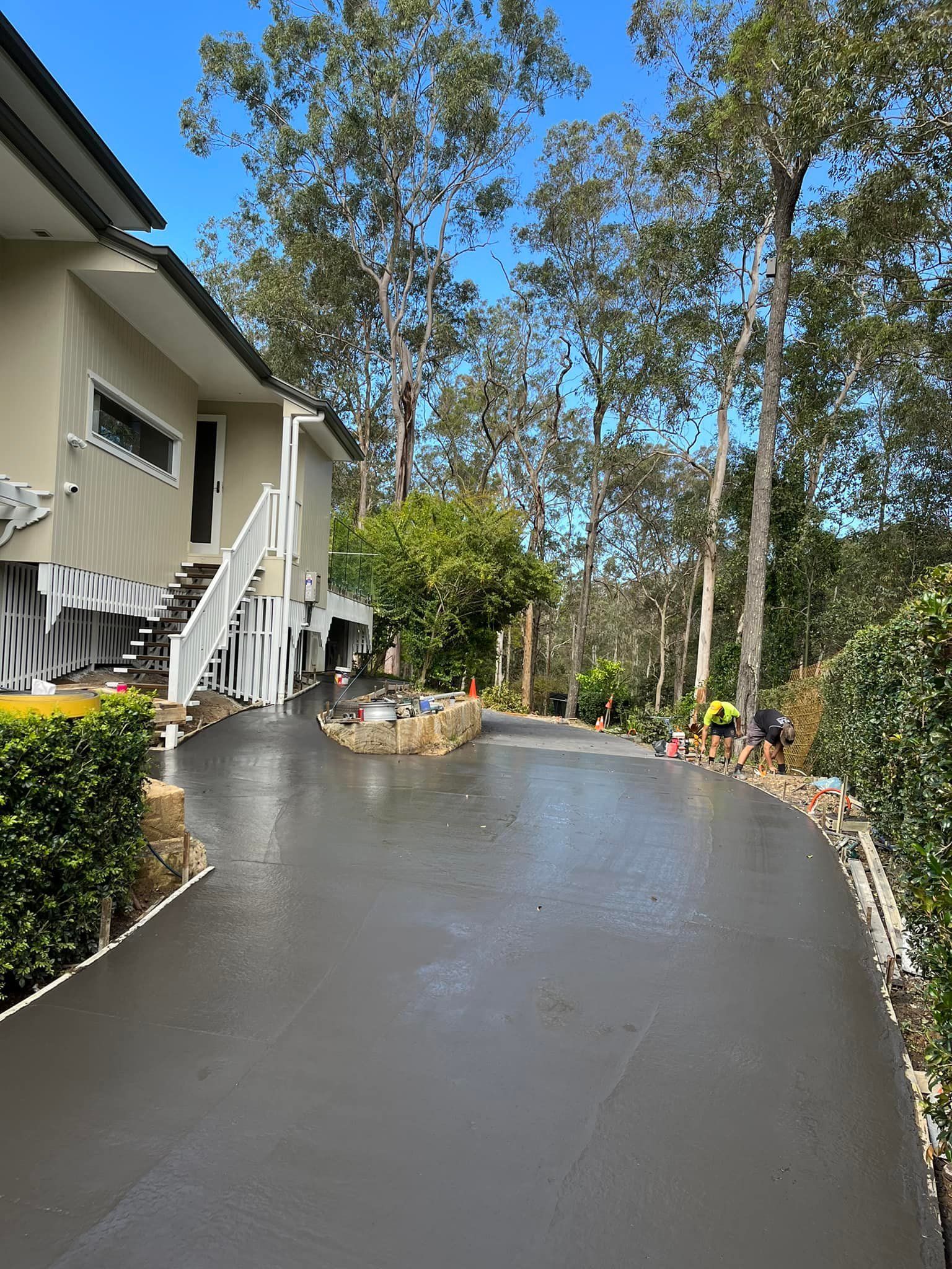 Trees and House with Stair | Brisbane Qld | West Side Concreting Pty Ltd