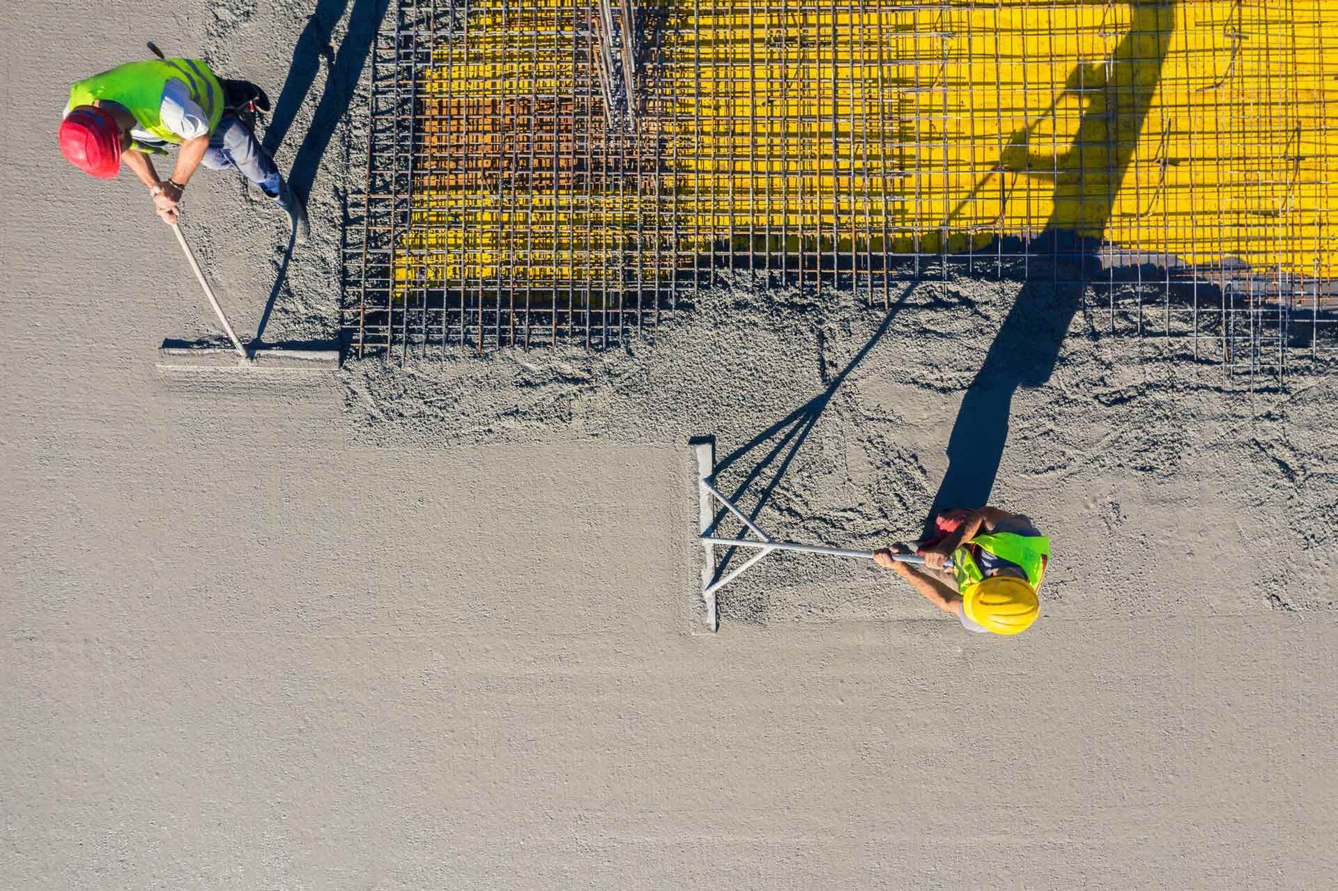Construction Worker Works, Aerial View | Brisbane Qld | West Side Concreting Pty Ltd