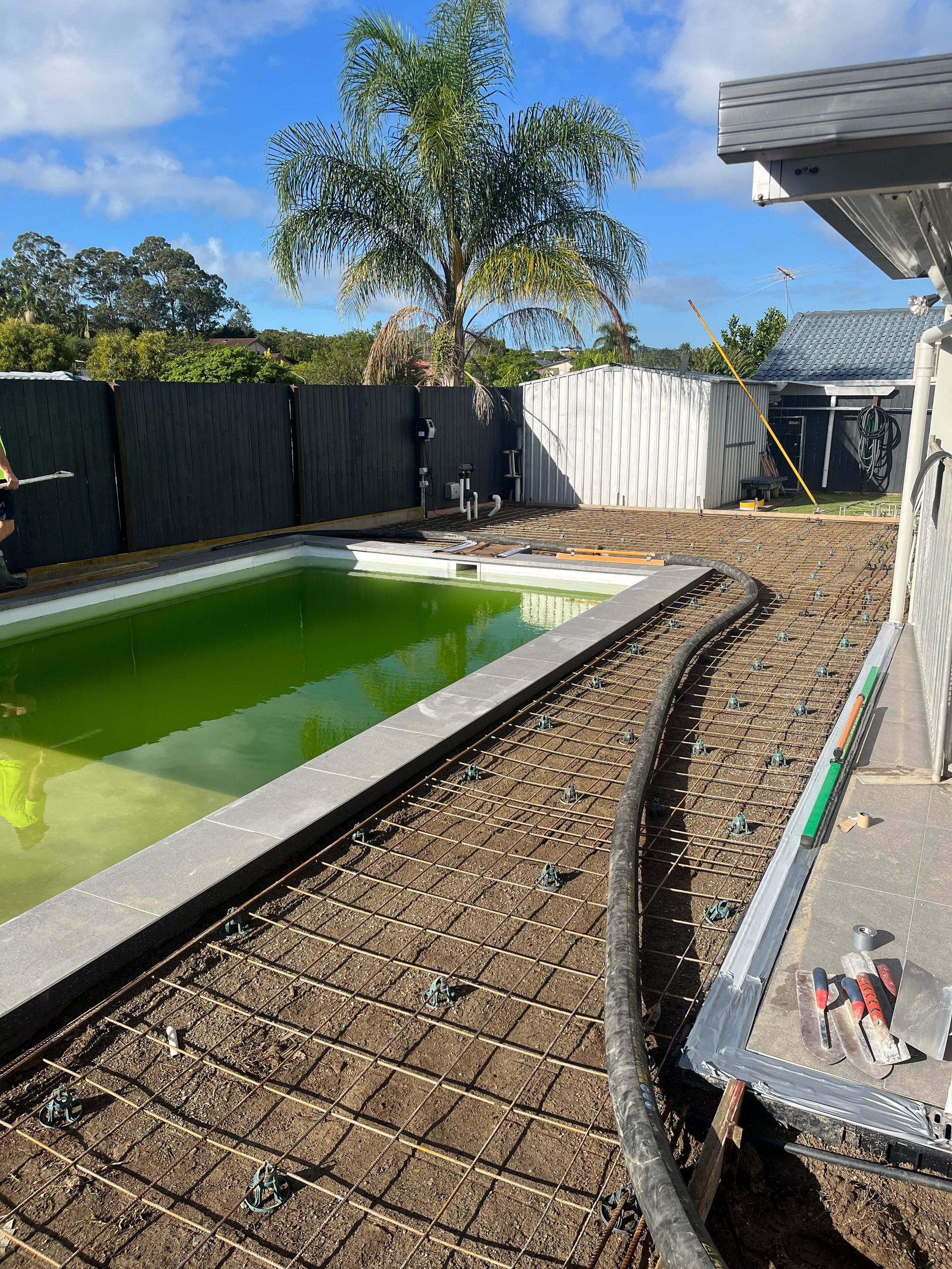 Construction Worker Works, Aerial View | Brisbane Qld | West Side Concreting Pty Ltd