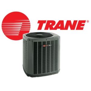 A picture of a trane air conditioner on a white background