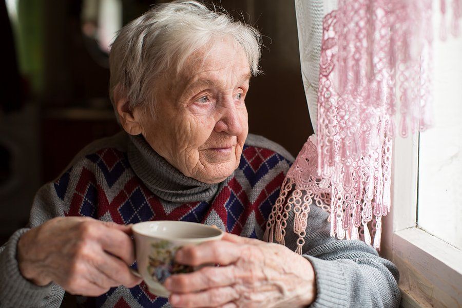 Elderly Woman Staring at the Window — New York — Star One Home Care