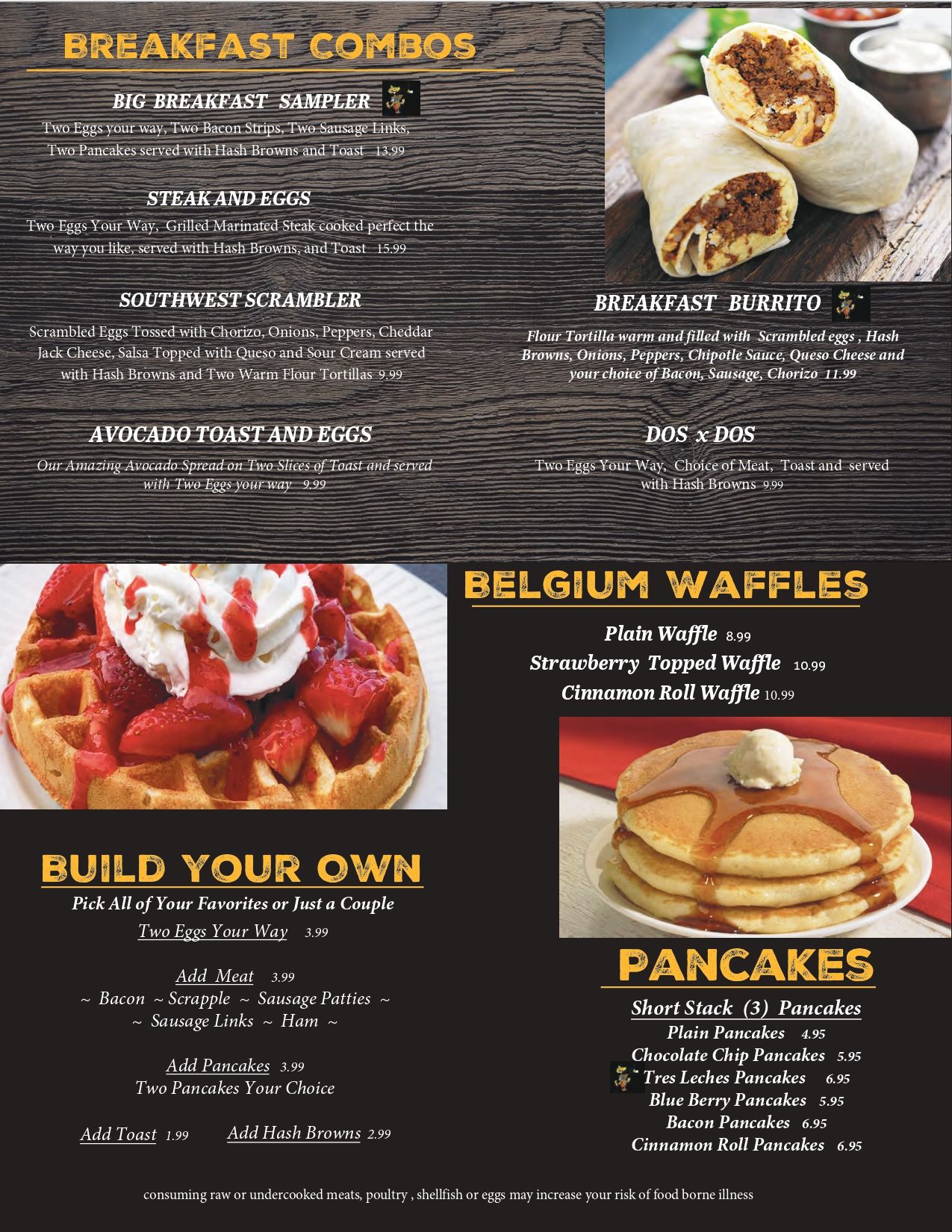 Breakfast Menu Mountain Top, PA Brass Buckle Restaurant