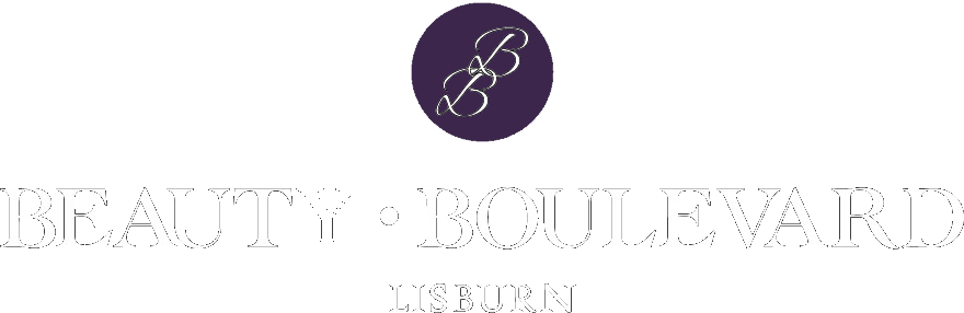 Beauty Boulevard logo with purple circle and 