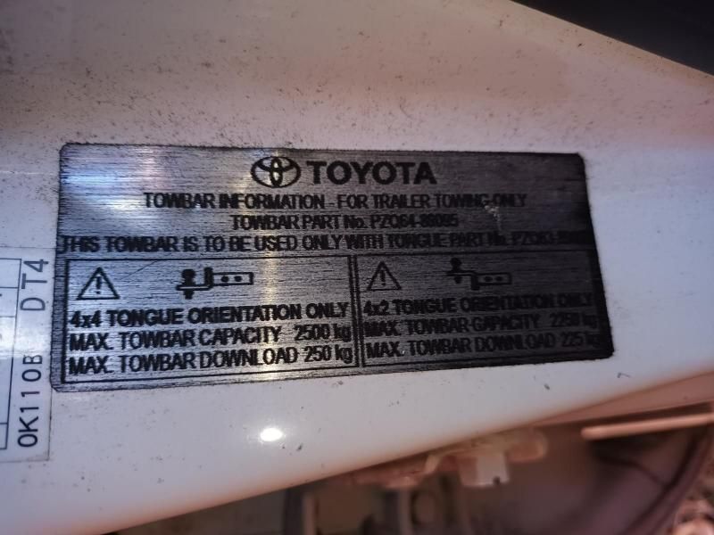 A Toyota Towbar Information for Trailer Towing Only — South West 4WD Wreckers In Brisbane, QLD