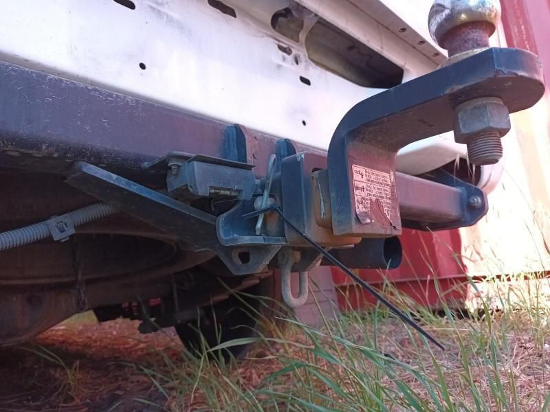 A Trailer Hitch is Attached to the Back of a White Truck — South West 4WD Wreckers In Brisbane, QLD