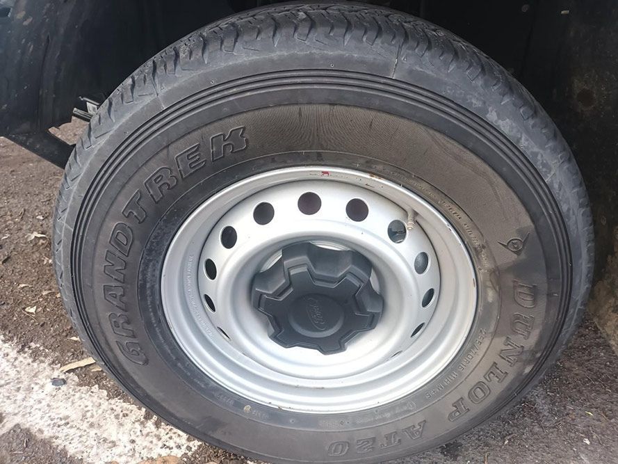 A Close Up of a Dunlop Tire on a Car — South West 4WD Wreckers In Brisbane, QLD