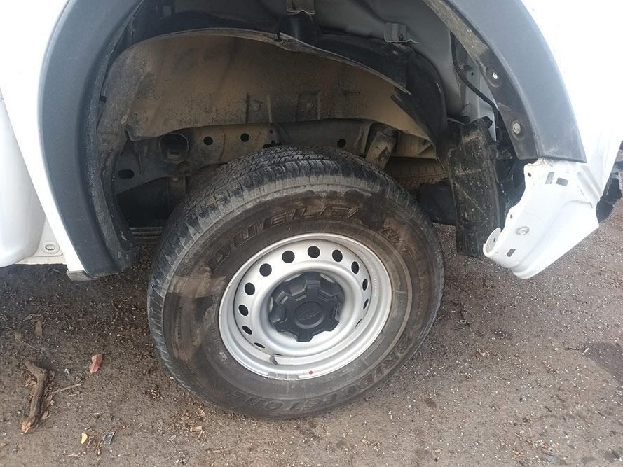 A Close Up of a Tire on a White Truck — South West 4WD Wreckers In Brisbane, QLD