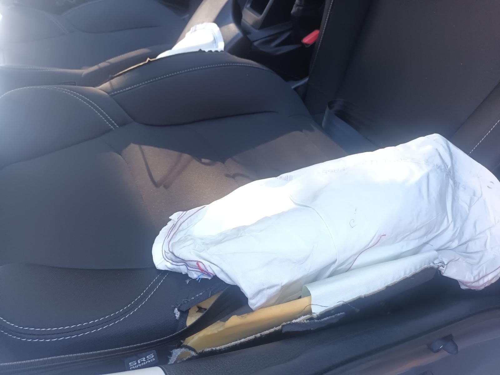 A Black Car Seat with a White Airbag on It — South West 4WD Wreckers In Brisbane, QLD