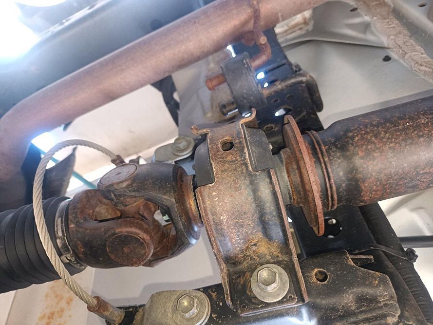 A Close Up of a Rusty U-joint on a Car — South West 4WD Wreckers In Brisbane, QLD