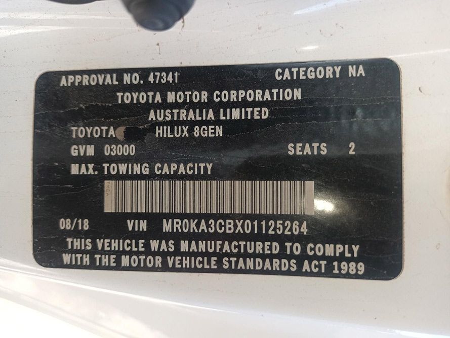 A License Plate That Says Approval No 47341 on It — South West 4WD Wreckers In Brisbane, QLD
