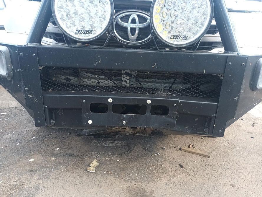 The Front Bumper of a Toyota Truck with Two Lights on It — South West 4WD Wreckers In Brisbane, QLD