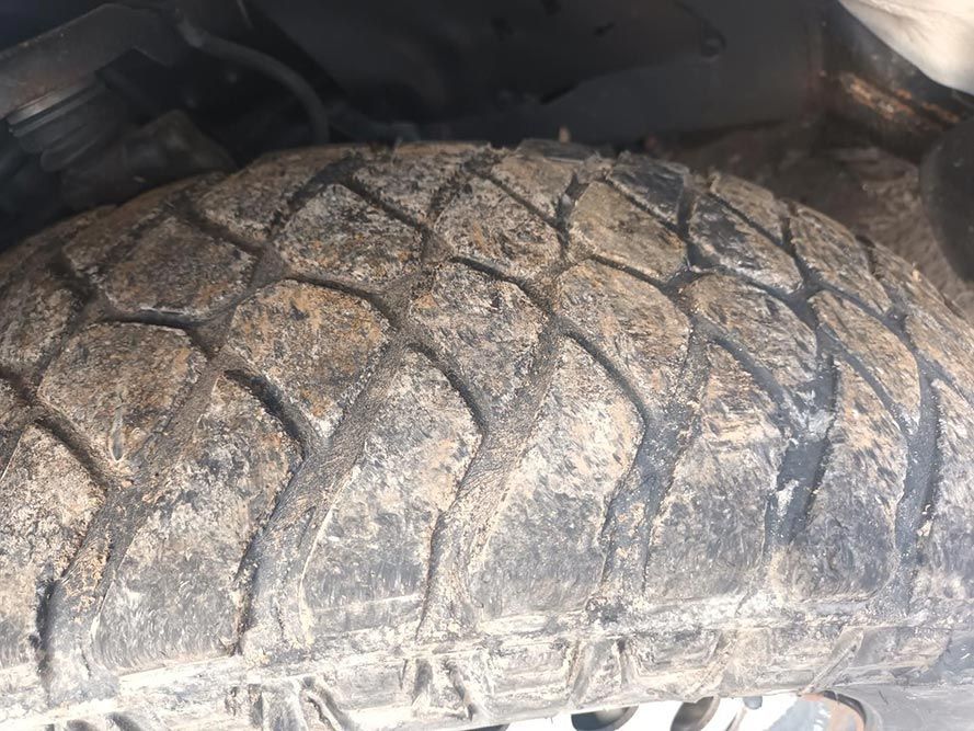 A Close Up of a Dirty Tire on a Car — South West 4WD Wreckers In Brisbane, QLD