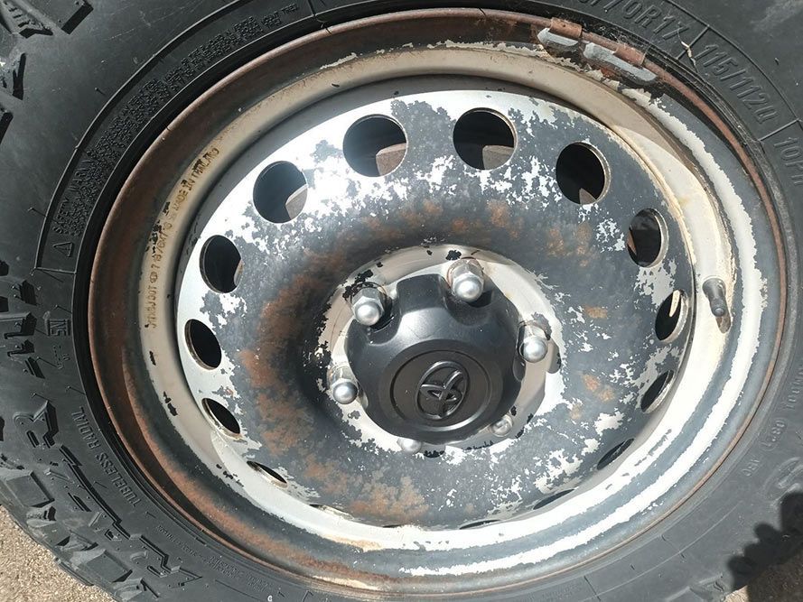 A Close Up of a Wheel with a Toyota Logo on It — South West 4WD Wreckers In Brisbane, QLD